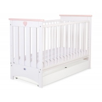 Babybett mit Schublade 60x1200 Lorenzo Weiß