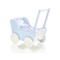 Blau Puppenwagen aus Holz