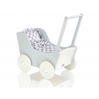 Grau Holz Puppenwagen