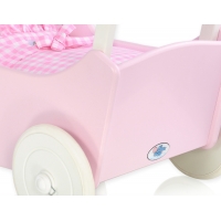 Rosa Puppenwagen Holz
