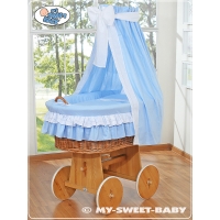 Baby Stubenwagen mit Himmel - große Räder