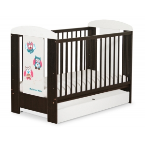 Babybett mit Schublade 60x120 Eulen
