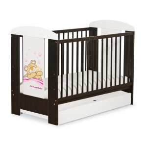 Babybett mit Schublade 60x120 Teddy Bär Barnaba