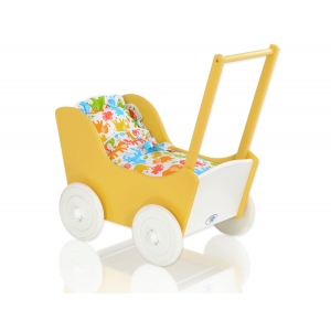 Gelb Holz Puppenwagen