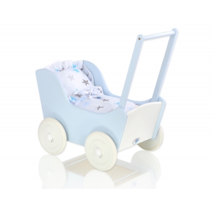 Blau Puppenwagen aus Holz