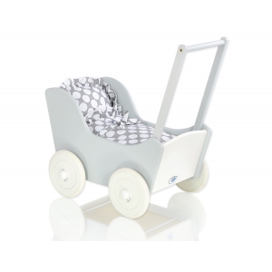 Grau Holz Puppenwagen