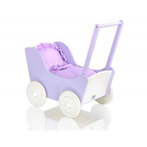 Lila Puppenwagen Holz