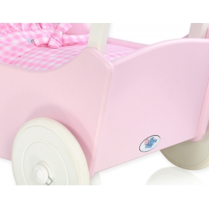Rosa Puppenwagen Holz
