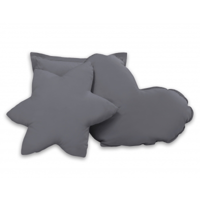 3tlg Kissen-Set - anthrazit