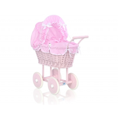 Altrosa Vintage Puppenwagen Rosa mit Punktmuster Weiß nr 81699-530