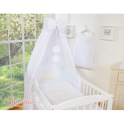 Baby Betthimmel aus Baumwolle - Little Prince/Princess weiß
