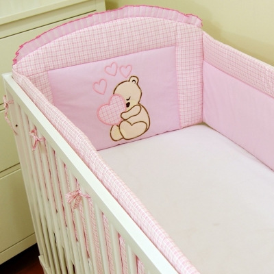 Bettumrandung für Babybett 60x120 cm für Baby Mädchen