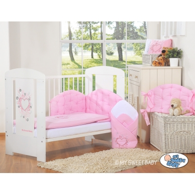Baby Bettwäsche Set für Babybett 3-tlg - Chic hell rosa