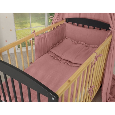 Baby Bettwäsche Set MUSSELIN 3-tlg - Pastellviolett