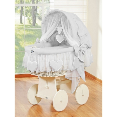 Baby Bollerwagen mit Haube - Amelie grau