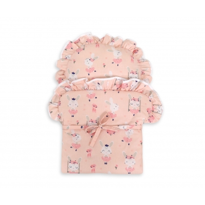 Baby-Puppen-Wickeltuch - Ballerinen rosa