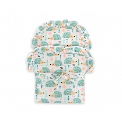 Baby-Puppen-Wickeltuch - Igel Minze