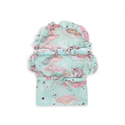Baby-Puppen-Wickeltuch - unicorn Minze