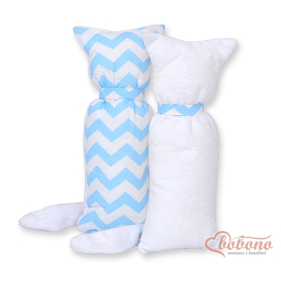 Baby Schmusekatze Doppelseitig - Simple Chevron blau