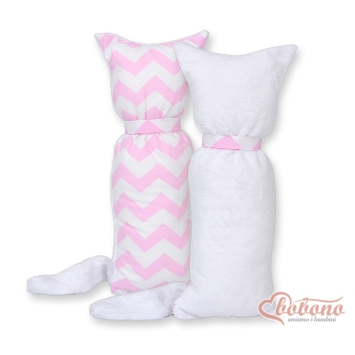 Baby Schmusekatze Doppelseitig - Simple Chevron pink