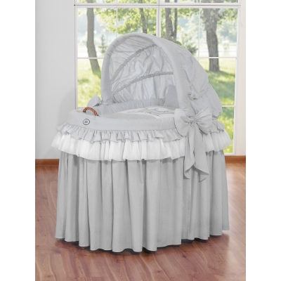 Baby Stubenwagen mit Haube - Little Prince/Princess grau
