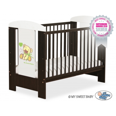 Babybett 120x60 cm Bär mit Schleife grün nr 5004-04-322