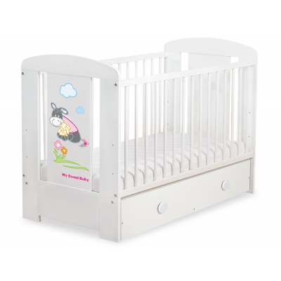 Babybett 120x60cm Esel Luca mit Schublade MAXI