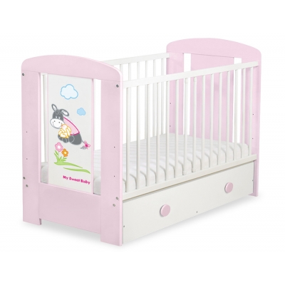 Babybett 120x60cm Esel Luca mit Schublade MAXI