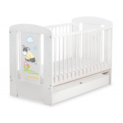 Babybett 120x60cm Esel Luca  mit Schublade STANDARD