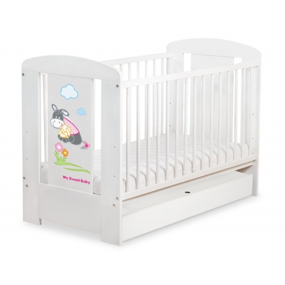 Babybett 120x60cm Esel Luca  mit Schublade STANDARD