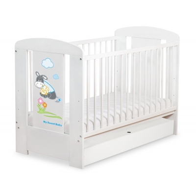 Babybett 120x60cm Esel Luca  mit Schublade STANDARD