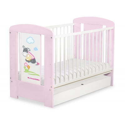 Babybett 120x60cm Esel Luca  mit Schublade STANDARD