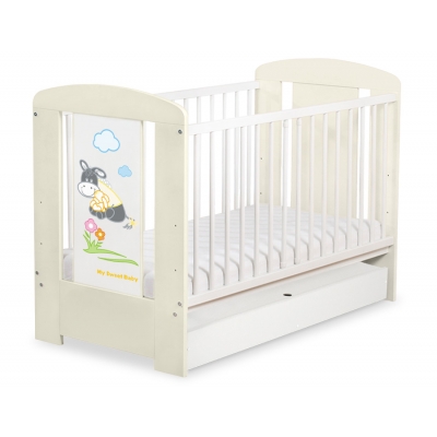Babybett 120x60cm Esel Luca  mit Schublade STANDARD