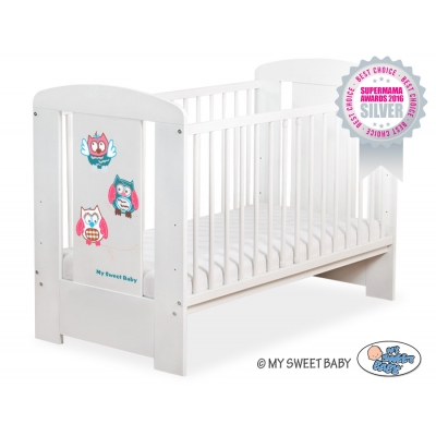 Babybett 120x60cm Eulen 5017-07-425