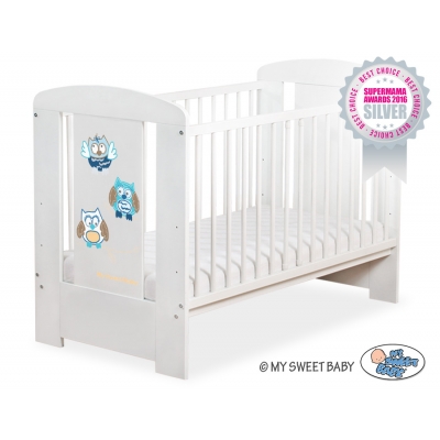 Babybett 120x60cm Eulen 5017-07-427