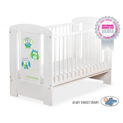 Babybett 120x60cm Eulen 5017-07-428