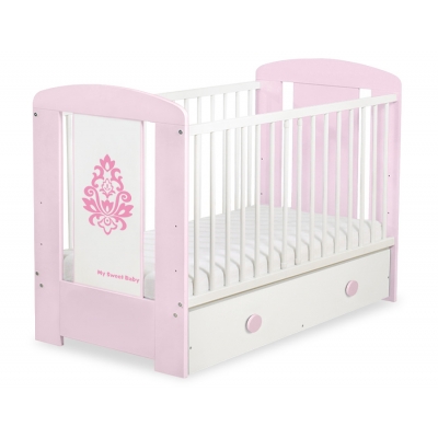 Babybett 120x60cm Glamour mit Schublade MAXI 19