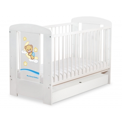 Babybett 120x60cm Gute Nacht mit Schublade STANDARD 66
