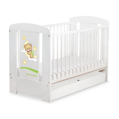 Babybett 120x60cm Gute Nacht mit Schublade STANDARD 67