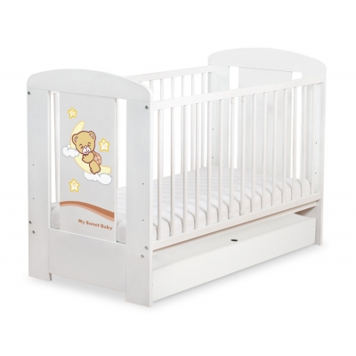Babybett 120x60cm Gute Nacht mit Schublade STANDARD 68