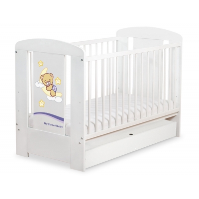 Babybett 120x60cm Gute Nacht mit Schublade STANDARD 70
