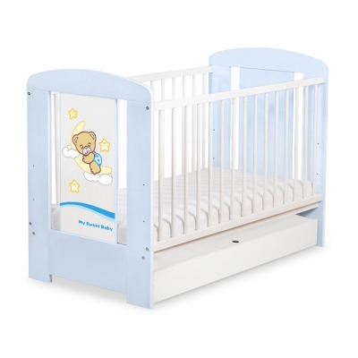 Babybett 120x60cm Gute Nacht mit Schublade STANDARD