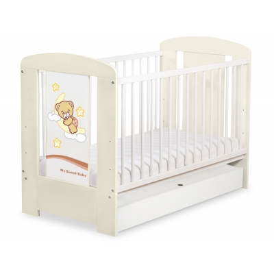 Babybett 120x60cm Gute Nacht mit Schublade STANDARD