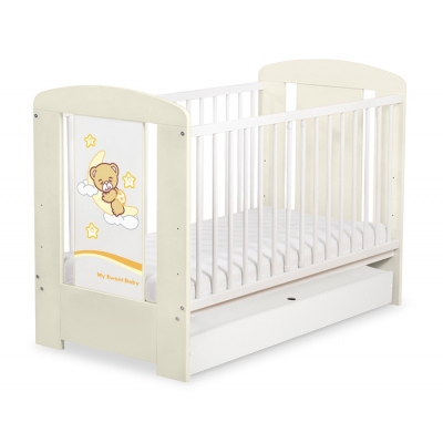 Babybett 120x60cm Gute Nacht mit Schublade STANDARD