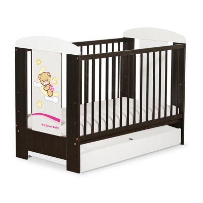 Babybett 120x60cm Gute Nacht mit Schublade STANDARD