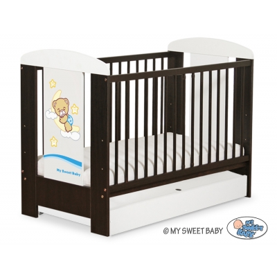 Babybett 120x60cm Gute Nacht mit Schublade STANDARD