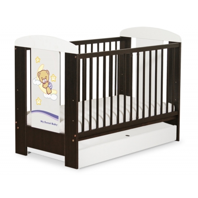 Babybett 120x60cm Gute Nacht mit Schublade STANDARD