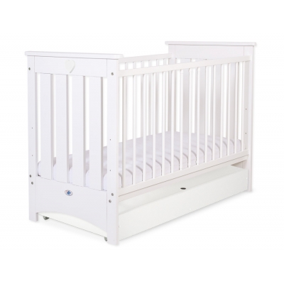 Babybett 120x60cm Lorenzo III weiß mit Schublade STANDARD