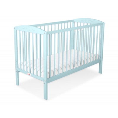 Babybett 120x60cm mit Herzen nr 5003-02 - minze