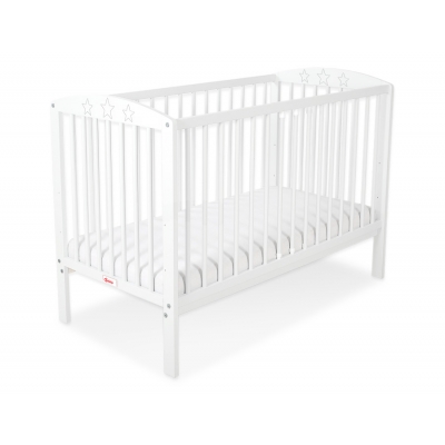 Babybett 120x60cm mit Sternen Weiss